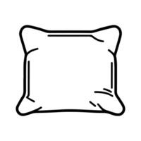 pillow icon or modern line symbol. line art and icon design with bold outline. Black and white Pixel Perfect minimalistic symbol isolated white background. Silhouette simple thin sign vector