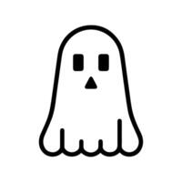 Ghost icon or modern line symbol. line art and icon design with bold outline. Black and white Pixel Perfect minimalistic symbol isolated white background. Silhouette simple thin sign vector