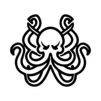 Hydra icon or modern line symbol. line art and icon design with bold outline. Black and white Pixel Perfect minimalistic symbol isolated white background. Silhouette simple thin sign vector