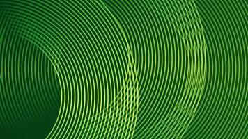 Circles geometric abstract background with green lines. Rounded lines pattern. Wavy modern minimalist gradient texture. Suit for banner, brochure, card, cover, flyer, poster, website. vector