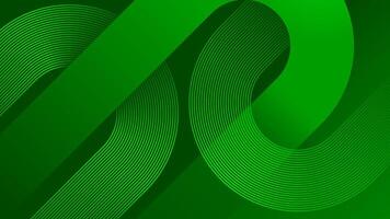 Geometric shape gradient green background. Abstract modern curved lines design illustration. Suit texture for web, banner, brochure, flyer, poster. vector