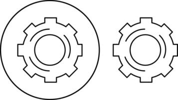 The gear icon. A parameter or an installation symbol. Isolated illustration on a transparent background. vector
