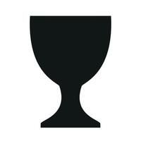 chalice, black and white silhouette illustration of a cup shape, isolated on white background vector