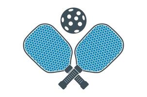 Pickleball paddle on white background vector