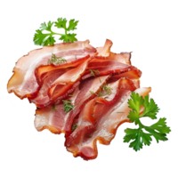 Bacon slices Isolated on transparent background png