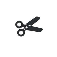 illustration of a simple flat design of scissors. vector