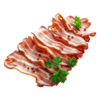 Bacon slices Isolated on transparent background png