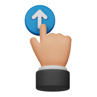 Click upload button 3d icon png