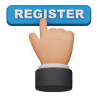 click register button 3d icon png