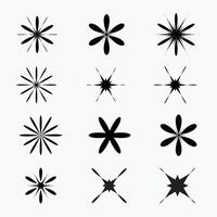 Minimal Star Spark Shape vector