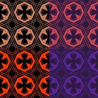 abstract cross with lines seamless pattern vector