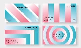 Set of template background design . Collection of creative abstract gradient vibrant colorful perspective 3d geometric shape background. Art design for business card, cover, banner, wallpaper. vector