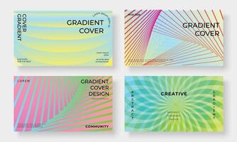 Set of template background design . Collection of creative abstract gradient vibrant colorful perspective 3d geometric shape background. Art design for business card, cover, banner, wallpaper. vector