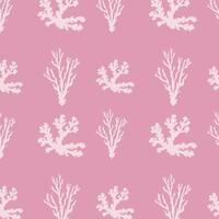 Abstract sea corals geometric texture. Seamless pattern design vector