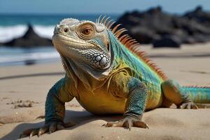 photo Exotic Reptile of chameleon with various colors of nature