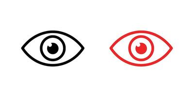 Eye icon on white background. illustration in trendy flat style vector
