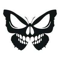 a black and white butterfly with a skull on its face vector
