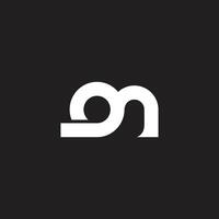 letter mo loop linear simple geometric logo vector