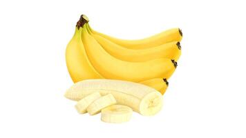 banana isolated on a white background photo
