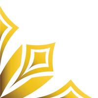 golden geometry frame corner ornament vector