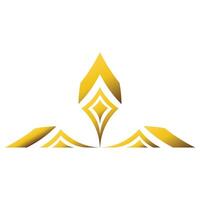 golden flower petal design vector