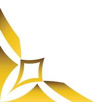 golden geometry frame corner ornament vector