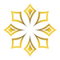 golden flower petal design vector