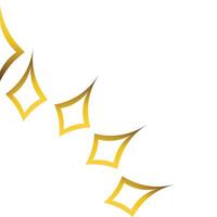 golden geometry frame corner ornament vector