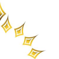 golden geometry frame corner ornament vector