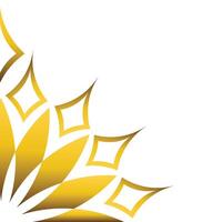 golden geometry frame corner ornament vector