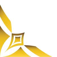 golden geometry frame corner ornament vector