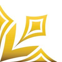 golden geometry frame corner ornament vector