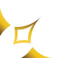 golden geometry frame corner ornament vector