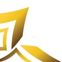 golden geometry frame corner ornament vector