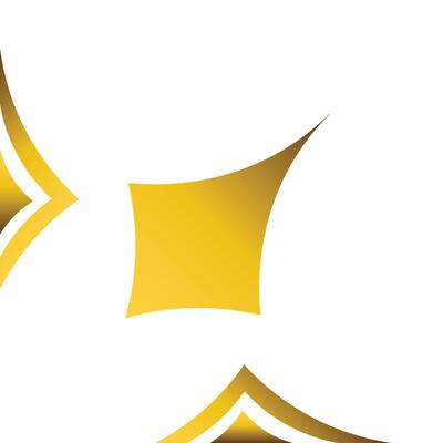golden geometry frame corner ornament