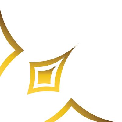 golden geometry frame corner ornament