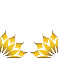luxury golden floral frame ornament vector