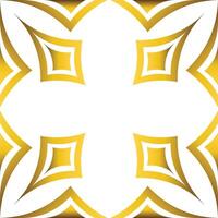 golden geometry frame design vector