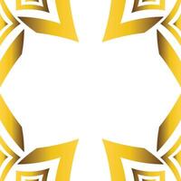 golden geometry frame design vector