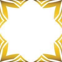golden geometry frame design vector