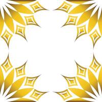 golden geometry frame design vector