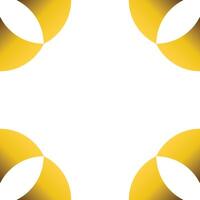 golden geometry frame design vector