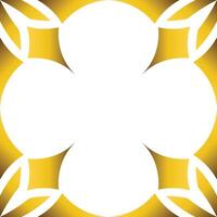 golden geometry frame design vector