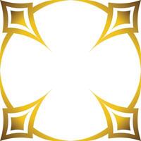 golden geometry frame design vector