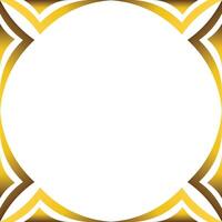 golden geometry frame design vector