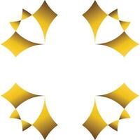golden geometry frame design vector