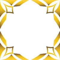 Luxury golden geometry frame design vector