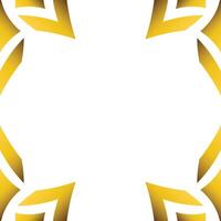 Luxury golden geometry frame design vector