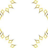 Luxury golden geometry frame design vector