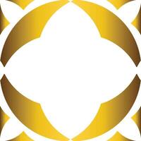Luxury golden geometry frame design vector